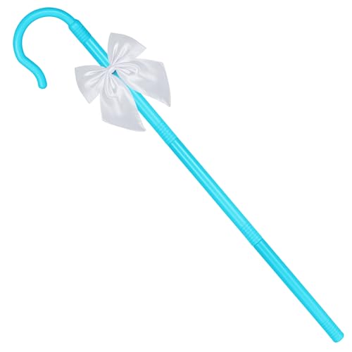 Servllcell Shepherd Staff Prop,Plastic Shepherd Hook Staff Stick Cane Costume Accessory,Halloween Staff Cosplay - color: Blue-w