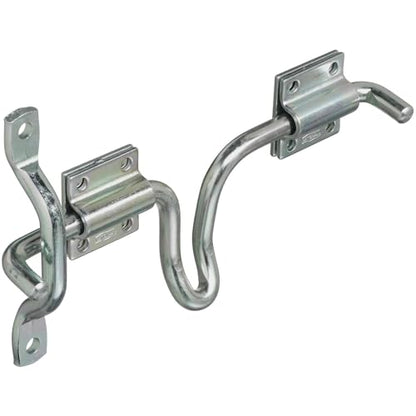 National Hardware Sliding Bolt Gate Latch, Steel, Zinc Plated | Slide Bolt Secures Metal Farm and Fence Gates; Reversible for Right or Left Hand Swing, Padlockable