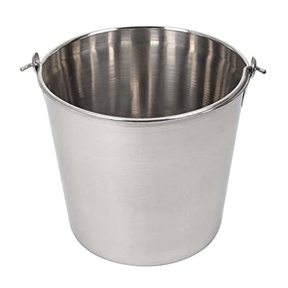 Lindy's 13-Quart Stainless Steel Bucket, Durable Seamless Bucket for Home, Carry Water or Milk, Fill with Food, Cleaning Bucket - size: 13 quarts