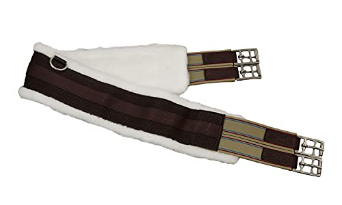 Fleece English Girth with Double Elastic: 30" to 58" - size: 36"