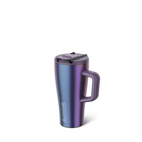 BrüMate Era Flip 20oz Kids Tumbler with Covered Flip Down Straw | 100% Leakproof Insulated Kids Cup | Made of Stainless Steel | Cup Holder Friendly | 20oz (Dark Aura) - color: Dark Aura, size: 20 Ounces