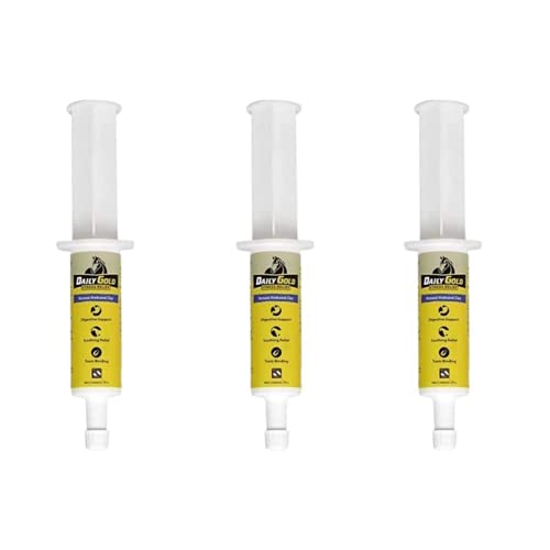 Redmond Daily Gold Natural Healing Clay for Gastric Ulcers in Horses (Stress Relief Pre-Race Paste) (3 - Pack) - size: Paste (3 Pack)