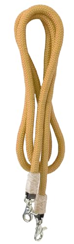 8' Round Braided Nylon Cord Roping Reins (Yellow) - color: Yellow