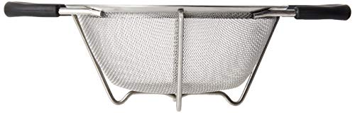 ExcelSteel Professional Quality Heavy Gauge Mesh Colander With Santopreme Handles, 6-1/2-Inch
