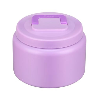 PIQUEBAR 8oz Kids Thermo for Hot Food,Small Lunch Thermo Food Container Stainless Steel,Easy Open Wide Mouth Thermo for Hot Cold Food for Preschool Travel - color: Pure Purple