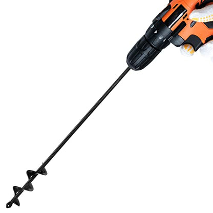 Auger Drill Bit for Planting Ruooson 1.6X17.5 in Garden AugerSpiral Drill, Easy Planter Rapid Planter Plant for 3/8" Hex Drive Drill <1Pcs>. - size: 1.6x17.5In