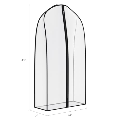 Zilink Suit Bags for Closet Storage Dust Covers for Hanging Clothes 43 in - size: 43"-2pcs