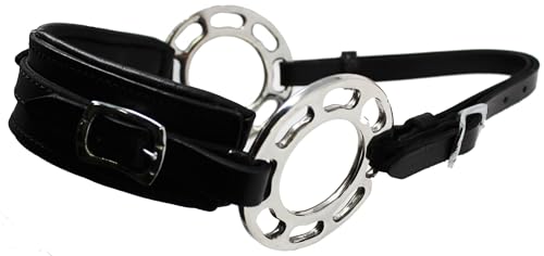 CHALLENGER Horse Adjustable Leather Bitless Bridle Training Hackamore 35H10