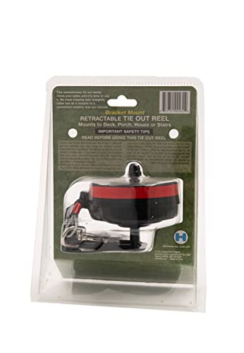 Lixit® Bracket Mount and Stake Retractable Leash Tie Outs for Dogs (Large (Pack of 2), Bracket) - size: Large (Pack of 2)