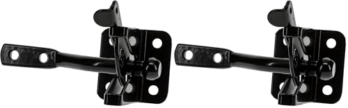 National Hardware Gate Latch, N184-861 | Automatic | Black | Pack of 2 - size: 1 Count (Pack of 2)