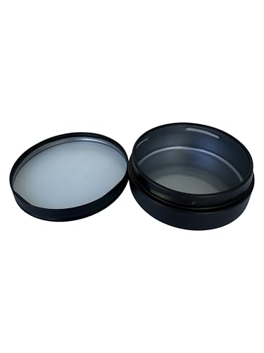 3 Pcs, Metal Tin Round Container, Mini Portable Small Storage Container Kit with Twist Lid for Home Storage 2.5x1 Inch, Black