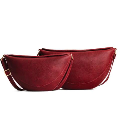 Portland Leather Goods Koala Sling Bag - Adjustable Full-Grain Leather - color: Chili Red, size: Large
