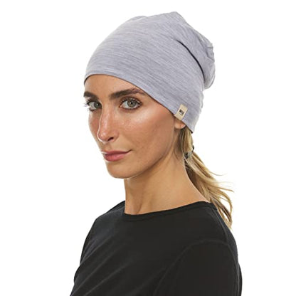 Minus33 Merino Wool Micro Weight Reversible Beanie - color: Ash Gray / Black