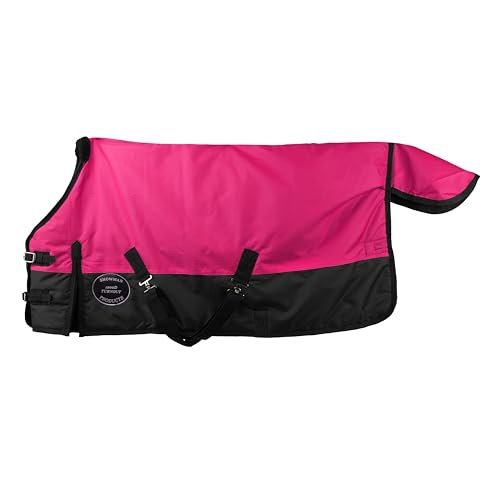 Showman Adjustable 48"-54" Pony/Yearling 1200 Denier Turnout Blanket - color: Pink