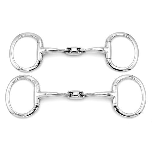 Jeffers Equine Horse Bits, Durable Training Horse Tack, Western Riding Equipment, Equestrian Accessories - style: Eggbutt Horse Bit