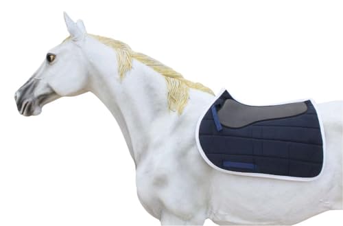 CHALLENGER Horse Saddle Pad English Quilted All-Purpose Shock Absorbing Neoprene 72TS18 - color: Navy