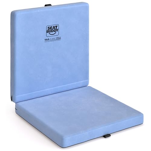 Skil-Care Seat Buddy Cushion, Foldable, 16"x16", Blue Cozy Cloth, 914350 - color: Blue
