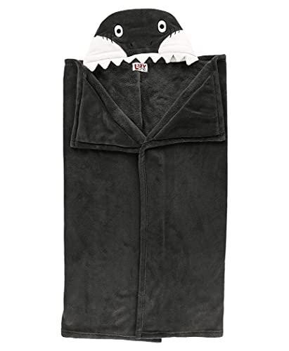 Lazy One Wearable Hooded Blanket for Kids, Animal Hooded Blanket (Shark) - color: Wide Awake Sharks Hooded Blanket