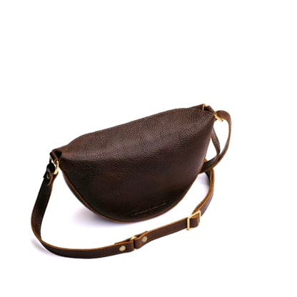 Portland Leather Goods Koala Sling Bag - Adjustable Full-Grain Leather - color: Coldbrew, size: Large