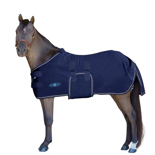 Kensington Poly Cotton Stable Sheet Pony Fit - color: B- Navy, size: 42"