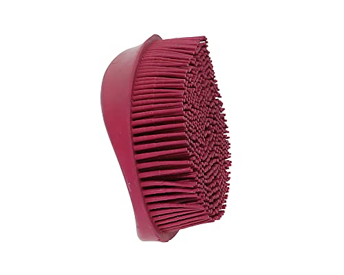 Grewal® Equestrian Grooming Bundle Kit - Comfy Pet Grooming & Bathing Glove - Oval Face Soft Bristles - Great for Thin & Sensitive Skin (Pink) - color: Pink