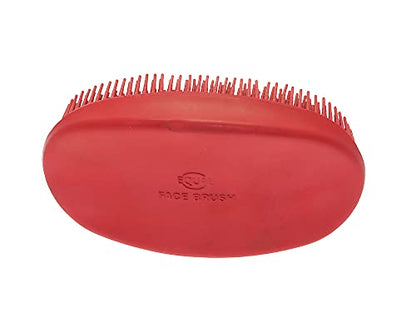 Grewal® Equestrian Grooming Bundle Kit - Comfy Pet Grooming & Bathing Glove - Oval Face Soft Bristles - Great for Thin & Sensitive Skin (Red) - color: Red