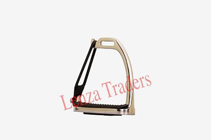 Peacock Silver Polish Safety Stirrups Horse Riding S Steel with Treads, Horse Stirrups, Equestrian Peacock Safety Stirrups for Adults/Childerns - size: 4" inch