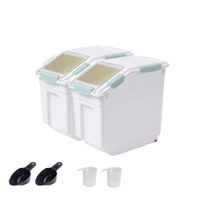 25lb Airtight Flour Storage Container, Gray - color: Gray 2 Count