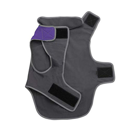 Jacket for All Dogs, Fleece-Lined, Waterproof Doggie Vest, Reflective Pet Parka (XX-Small, Purple and Grey) - color: Purple/Grey, size: XX-Small