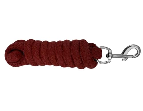 8' Braided Cotton Lead Rope - color: Red