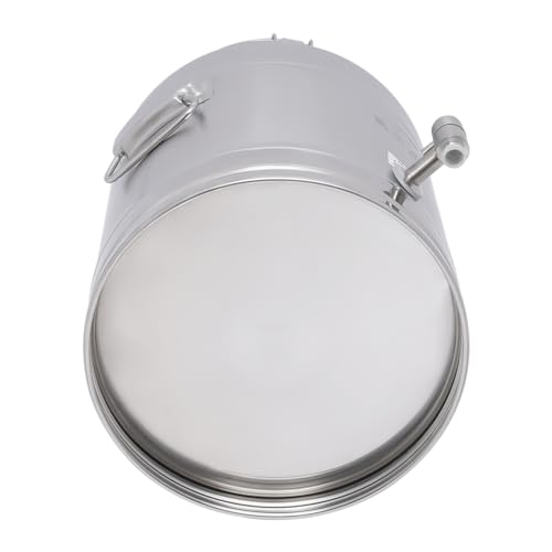 DYNAMI 7.4Gal 304 Stainless Steel Milk Bucket With Faucet,Thickened Stainless Steel Milk Can with Sealing Lid,Large Liquid Container Storage,for Milk,Wine, Oil Storage Transport (28L/7.4gal,w/Faucet) - size: 7.4gal