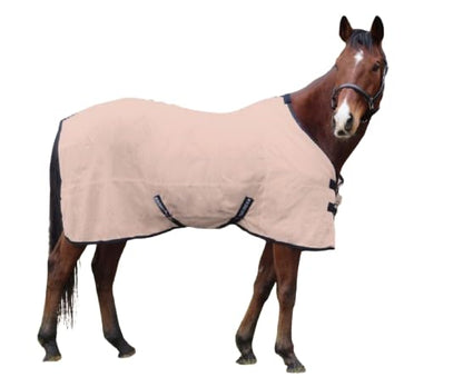 TuffRider Comfy Mesh Fly Sheet | UV Protection Horse Sheet, Standard Neck, 130 Grams Breathable Polyester Mesh- Adobe Rose- 84 - color: Adobe Rose, size: 75