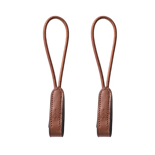 Exion Rope Pelham Bit Converters for English Horse Bridle – Premium Vegetable Tanned Leather Roundings – Single Rein Conversion for Eventing & Jumping – Stainless Steel Hardware – One Pair - color: Oak Brown