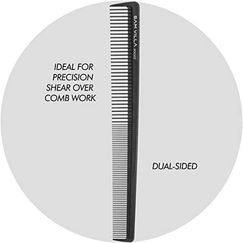 Sam Villa Artist Series Professional Detailing & Hair Parting Comb - color: Black