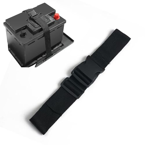 39 Inch Battery Tie Down Strap, Adjustable Nylon Battery Hold Down Strap, Premium Trailer Nylon Straps with Quick Release Buckle, Universal for Car Boat SUV RV (Black)