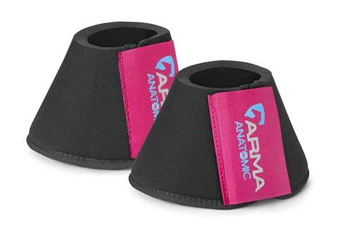 Shires ARMA Neoprene Bell Boots - color: Black/Raspberry, size: Full