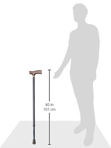 DMI Lightweight Aluminum Adjustable Walking Cane with Derby-Top Handle for Men and Women - color: Blue Ice, size: Pack of 1