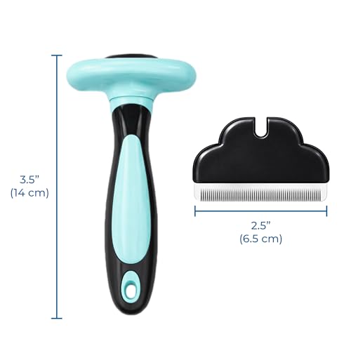 SunGrow Dog & Cat Deshedding Brush, Minimizes Shedding, Enhances Coat Health, Gentle on Skin, Suitable for Rabbits & Ferrets