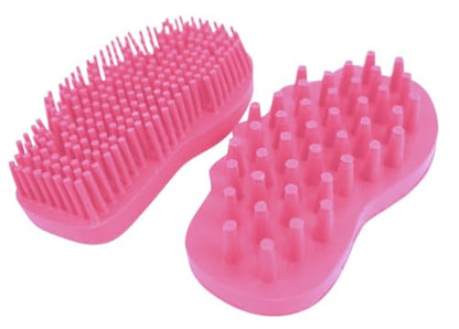 Tahoe Tack Super Grip Rubber Horse Grooming & Cleaning Brush Set, Soft Rubber Curry Comb for Shedding, Massage & Coat Polishing, Ergonomic Hand Grip