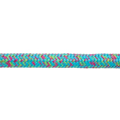 Weaver Equine 10' Horse Cowboy Lead Rope with Brass Snap - color: Sky Blue/Raspberry/Lime Green
