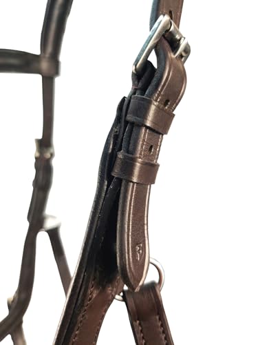 Pressure Relief Comfort Ergonomic Horse Bridle Havana Brown | Ergonomic | Comfortable | Durable (Bridle + Leather Reins, Full/Horse) (Full/Horse)