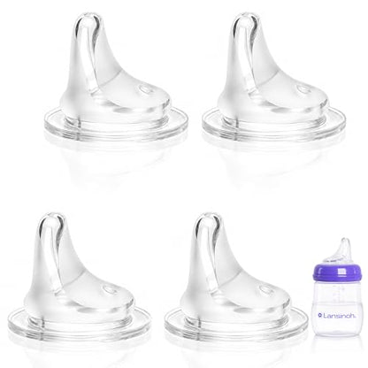 CHUBBIEE Sippy Spouts Compatible with Lansinoh Baby Bottles, 4-Pack - color: Sippy Spout