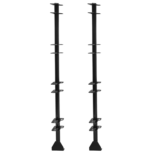 ECOTRIC 4 Place Trimmer Rack Holders for Landscape Truck Trailer Enclosed - color: 4 Locking Positions