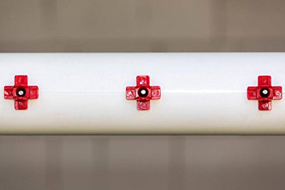 Horizontal Side Mount Chicken Watering Nipples | Easy Install No Leak Automatic Water Feeder for Poultry - 24 Pack