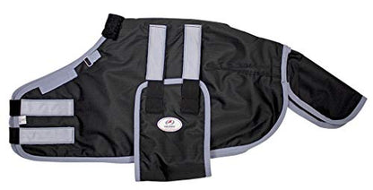 Derby Originals Mini Horse & Foal Winter Turnout Blanket – Reflective, No-Hardware Design, 600D Waterproof Outer, 150g Insulation, 170T Lining, Adjustable Fit, 1-Year Warranty (Black, Medium) - color: Black