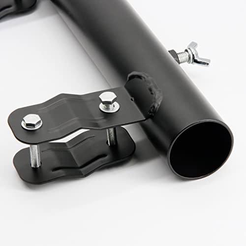 Heavy Duty RV Ladder Mount Flagpole Holder Black | Fits 1 Inch RV Ladders, Sturdy Flag Mount Bracket for RV Use - color: Black