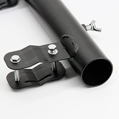 Heavy Duty RV Ladder Mount Flagpole Holder Black | Fits 1 Inch RV Ladders, Sturdy Flag Mount Bracket for RV Use - color: Black