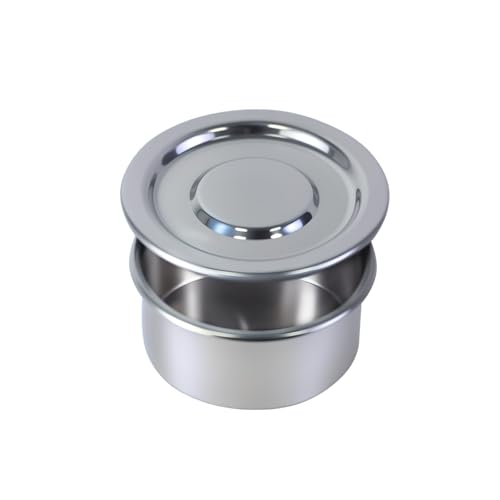 Full 304 Stainless Steel Lab Sieve Pan with Lid, LVDALAB 2.4inch(6CM) Dia Standard Sample Analysis Test Sieves Sifters Strainer for Industrial Laboratory Homes - size: Pan with Lid/Ф2.4in(6CM)