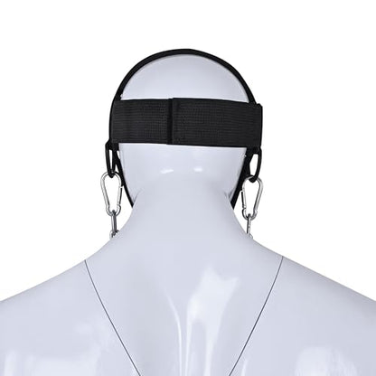 Star Universe Products Neck Harness with Heavy-Duty Chain - Adjustable Head and Chin Straps for Neck Strength and Pain Relief
