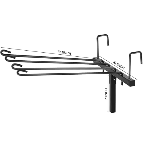 Yaocom 2 Pcs 4 Arm Saddle Pad Rack, Wall Mount Blanket Holder, Black